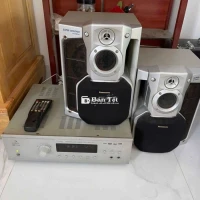 Bộ Giàn 5.1 với Cặp Loa Parasonic Âm Li Rất Nặng Size 43 Sâu 36, Có Kèm Remote, Nghe Nhạc Bolero Cực Hay  
