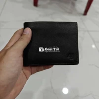 Ví da bò thật bên trong lặn da heo nhiều ngăn, được tặng mà chưa sử dụng  