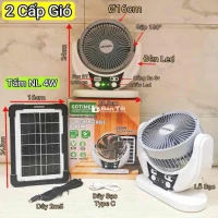 Quạt Tích Điện Năng Lượng Mặt Trời + Sạc Điện GD-8