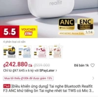 Tai Nghe Realfit giá rẻ có kết nối app fullbox