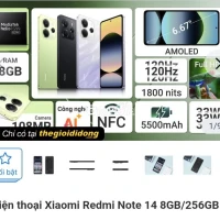 Redmi note 14  full box chưa sử dụng