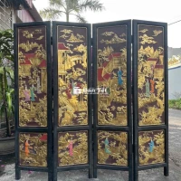 bức bình phong xưa đục tích Kiều hiếm có