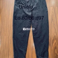 quần gió Uniqlo size L eo 80-86 màu đen