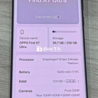 Oppo Find X7 Ultra 256GB Đen, Đã Sử Dụng