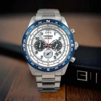CITIZEN ECO-DRIVE CA4554-84H ⌚ Đồng Hồ Nam Citizen ⌚ Đồng Hồ Nam Citizen Pin Eco-Drive CA4554-84H Dây Sắt Vỏ Xanh Mặt Trắng  