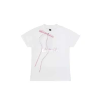 ÁO CROPTOP TRẮNG NƠ HỒNG