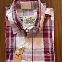 Áo Sơ Mi Tay Dài Size M Mới Chưa Sử dụng - Hollister Sọc Ca Rô Đỏ Trẻ Trung  