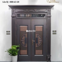 Cửa Thép Vân Gỗ Classic 5D - Vĩnh Long