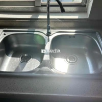 thanh lý bồn rửa chén đôi kèm bộ xả còn mới keng