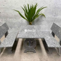 Bàn Ghế Đá Hoa Cương Granite Màu Trắng Xám, Vàng, Đen