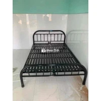 GIƯỜNG SẮT KIỂU BO GÓC 1m6x2m màu đen