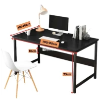 Bàn làm việc chữ U gỗ MDF, sơn tĩnh điện