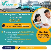 Xanh SM tuyển tài xế tại Gia Lai - Kon Tum