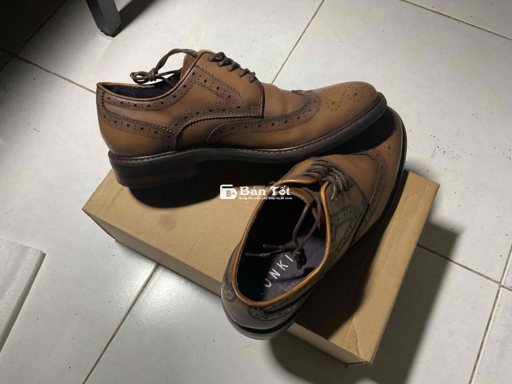 Giày Tây Nam Derby Brouge Size 40 - Like New!