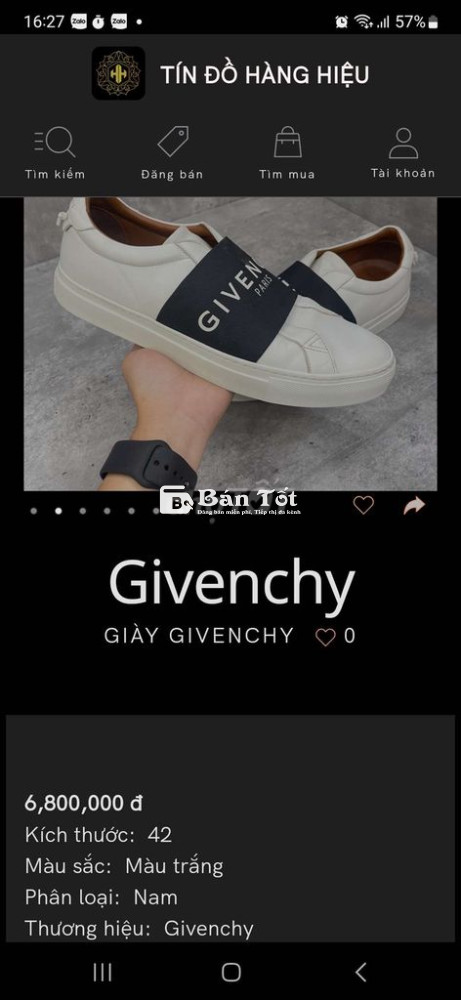 [HCM] Giày da Givenchy Paris siêu đẹp, như mới!