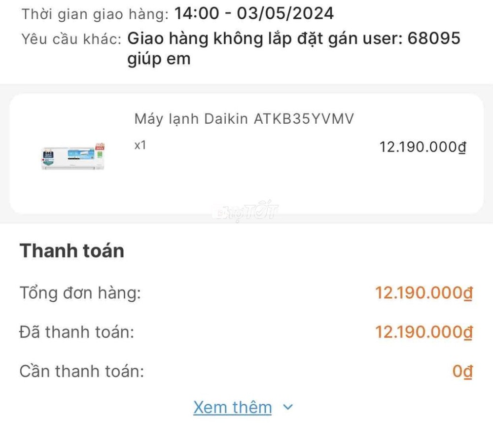 Máy Lạnh Daikin Còn Mới, Mua Chưa Được 1 Năm - Thanh Lý Gấp  