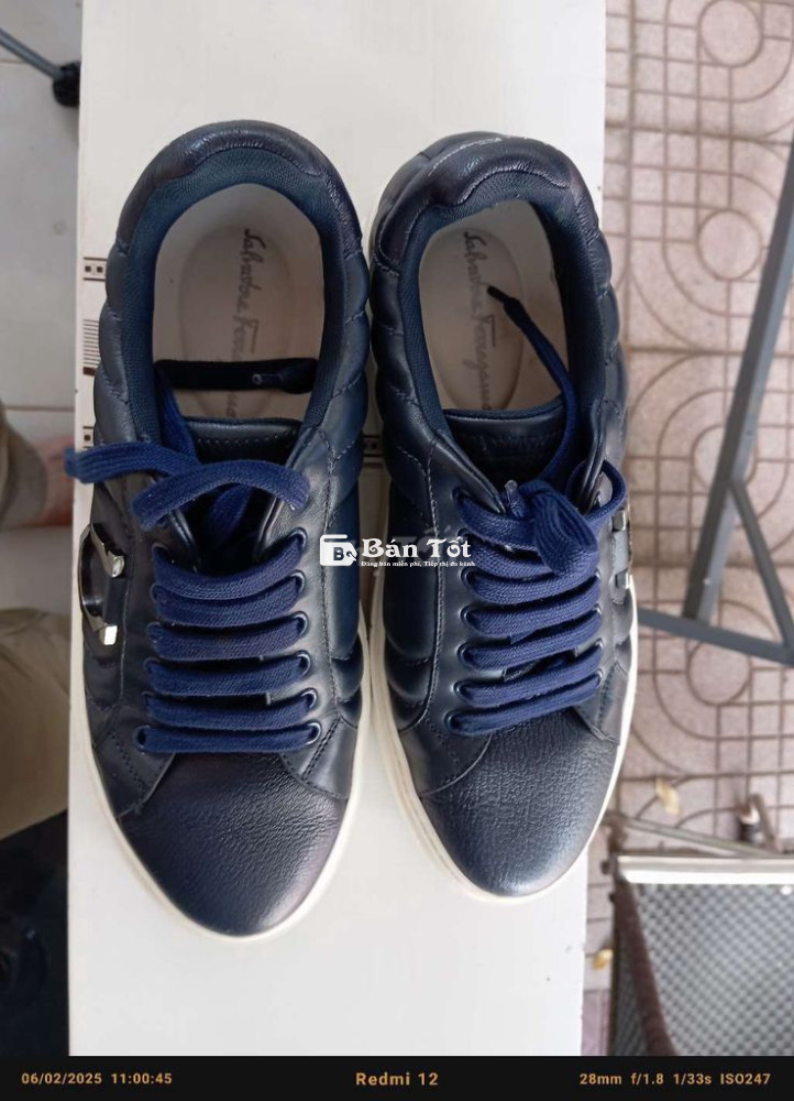 Giày nam SALVATORE FERRAGAMO GANCINI SNEAKER BLUE