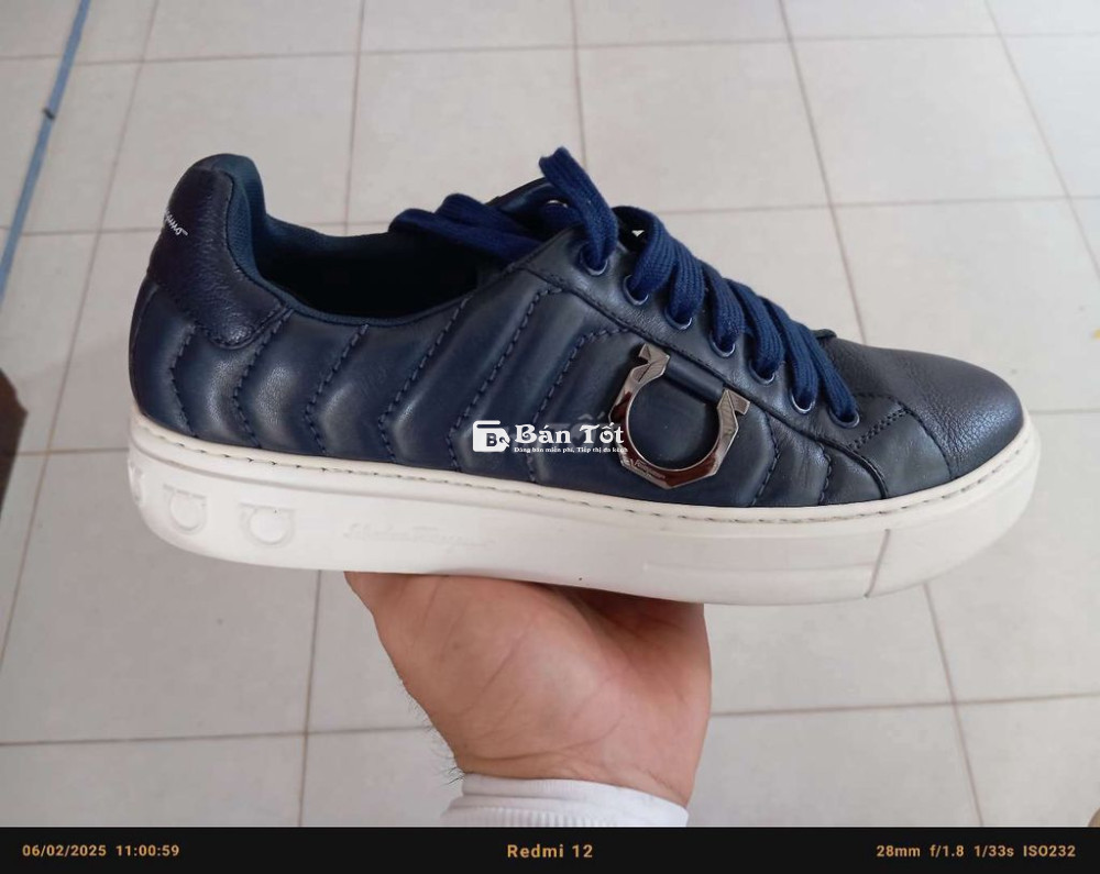 Giày nam SALVATORE FERRAGAMO GANCINI SNEAKER BLUE