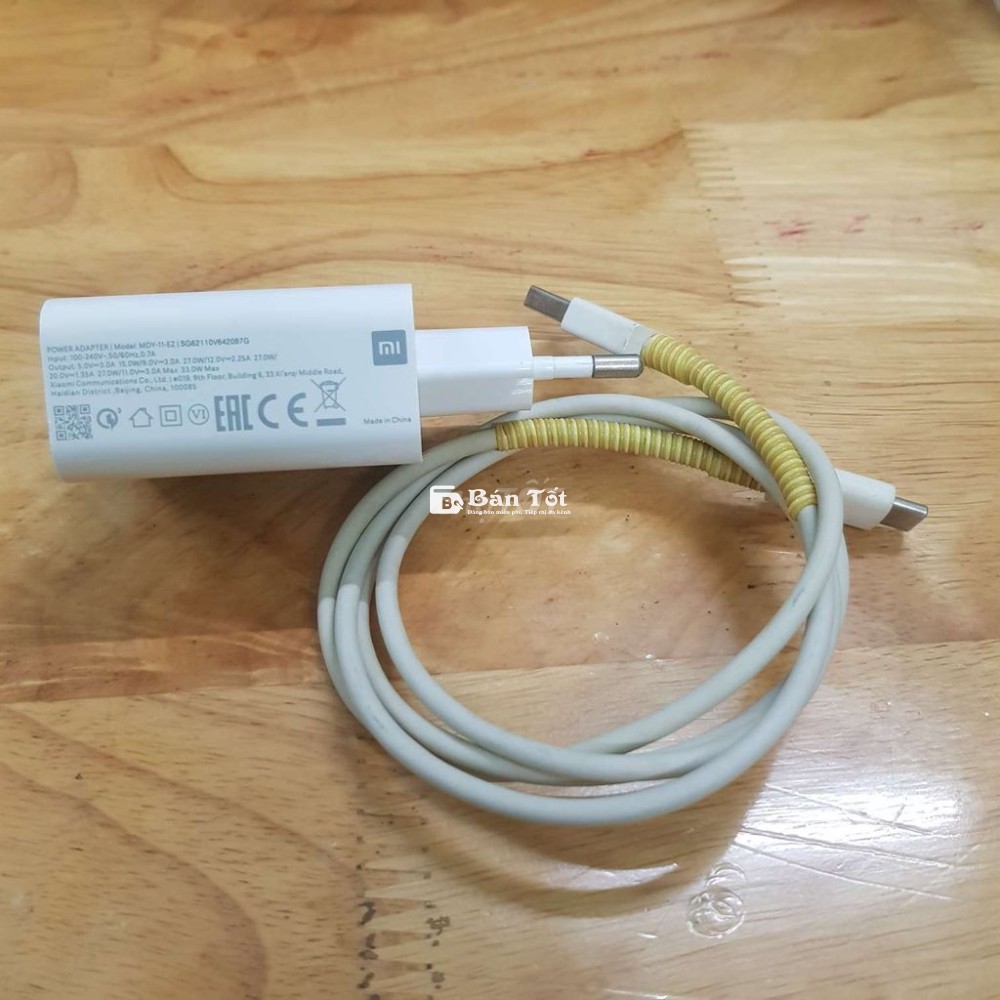 Củ Sạc + Cáp Sạc Nhanh Xiaomi Chính Hãng  