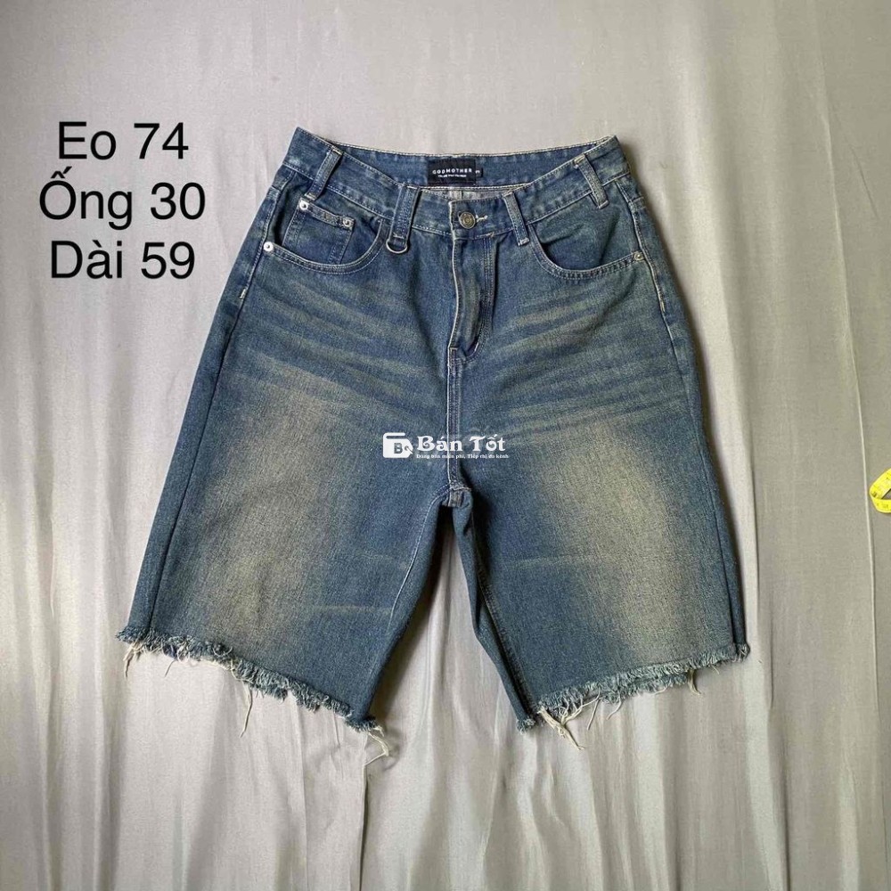 Quần short jean Màu xanh wash  