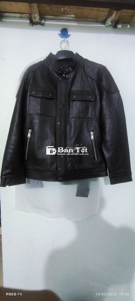 Bán 2 Áo Da Bò Cổ Trụ Nâu Size L và XL Giá Rẻ  