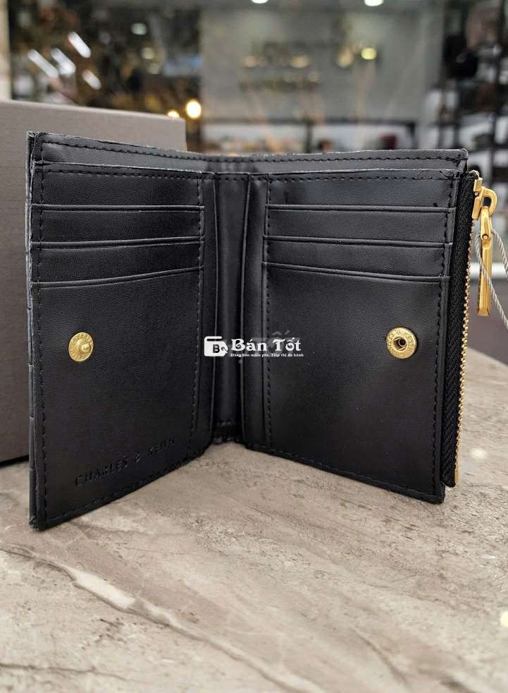 Ví cnk đen da bóng mẫu mới