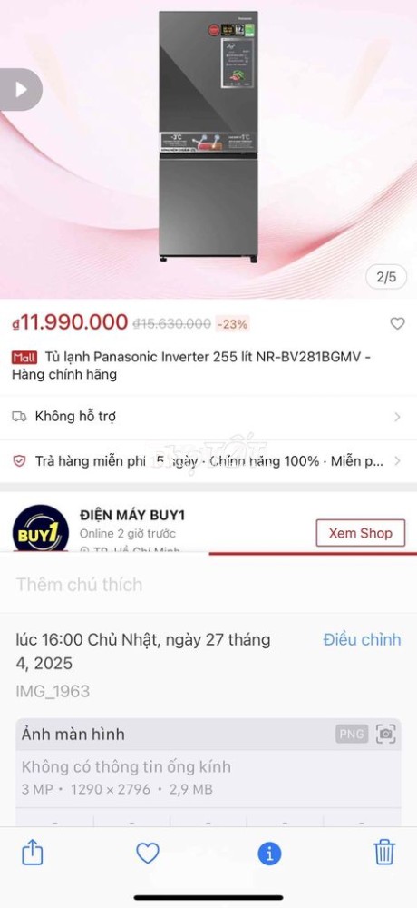 Dọn Nhà Bán Rẻ Tủ Lạnh Panasonic 255L Inverter  
