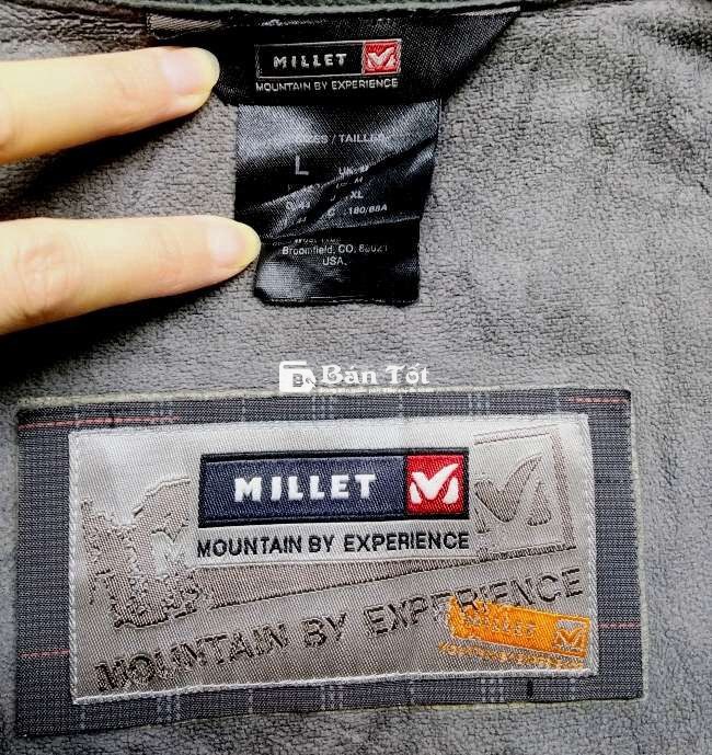 Khoác Outdoor Millet size L - Chất liệu kháng nước