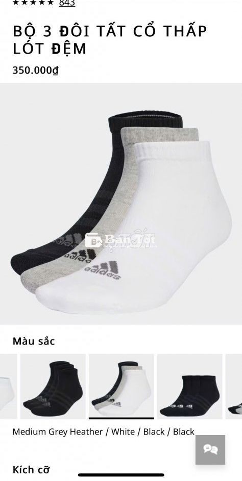 T/ lý Dép và Tất mới nguyên tem Adidas chính hãng