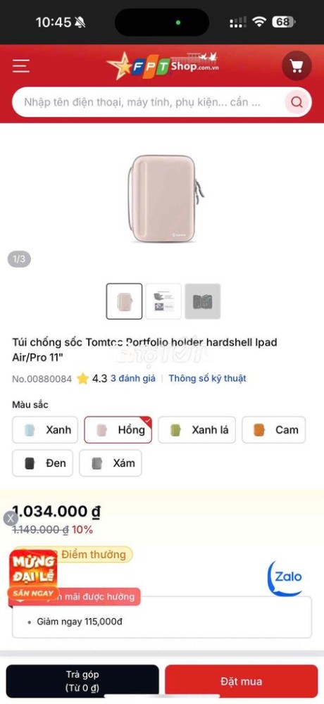 Túi chống sốc hiệu Tomoc