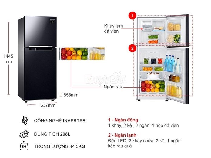 Tủ lạnh Samsung Inverter 208L