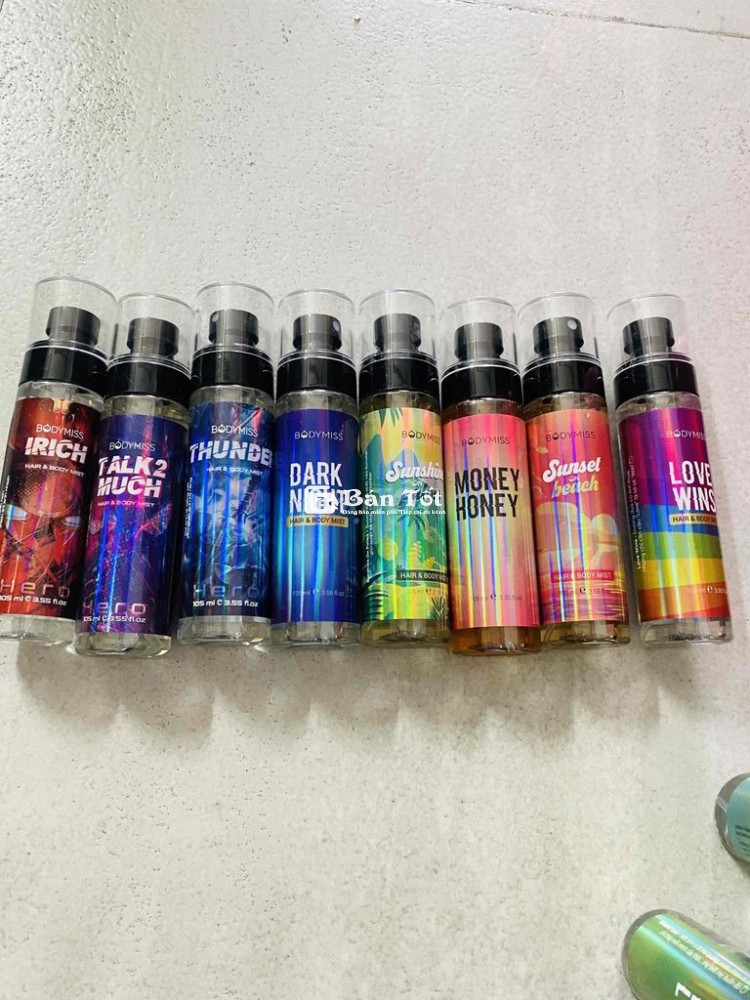 mình pass mớ nước hoa body mist nam nữ mới ạ