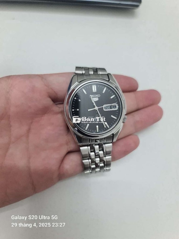 Đồng Hồ SEIKO 5 Mặt 3D Dạ Quang Máy Tự Động - Hàng Nhật Bản