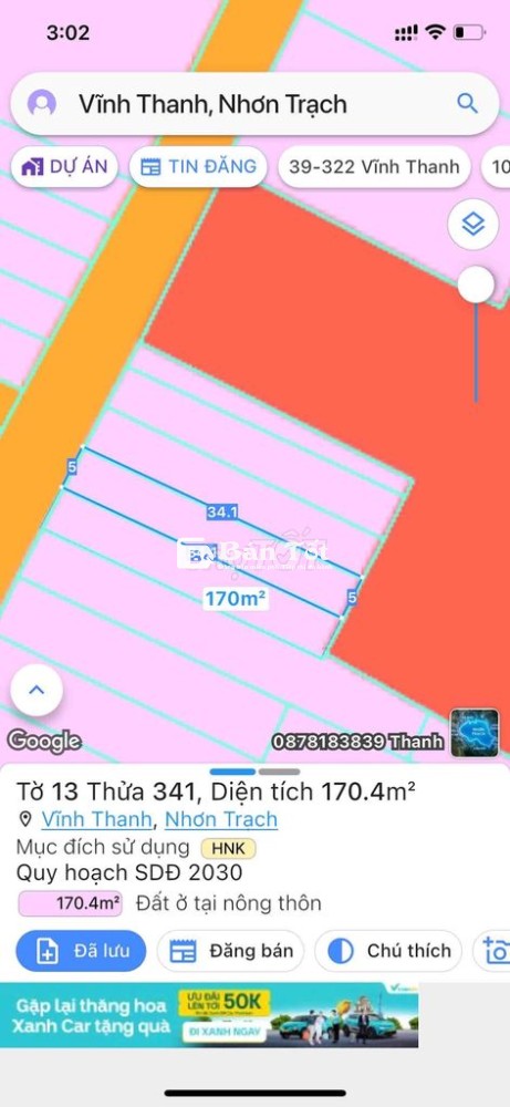 Chính chủ bán đất 170m gần 25C