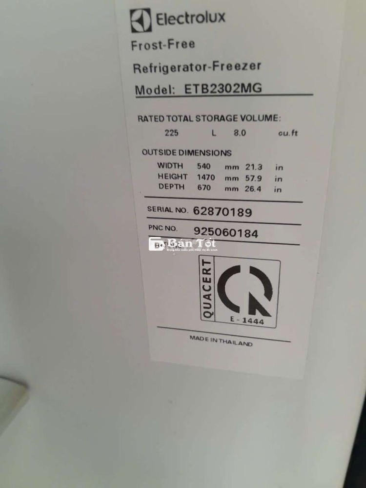 Tủ lạnh electrolux 225l