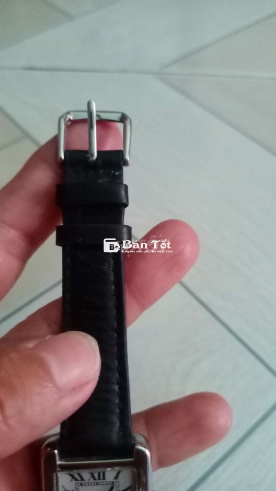 Cần Bán Đồng Hồ Nữ Nhỏ Xinh Carter Mặt Inox Trắng Dây Đen  