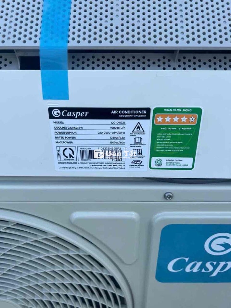 Máy lạnh Casper inverter 1hp mới 98% sx 2024