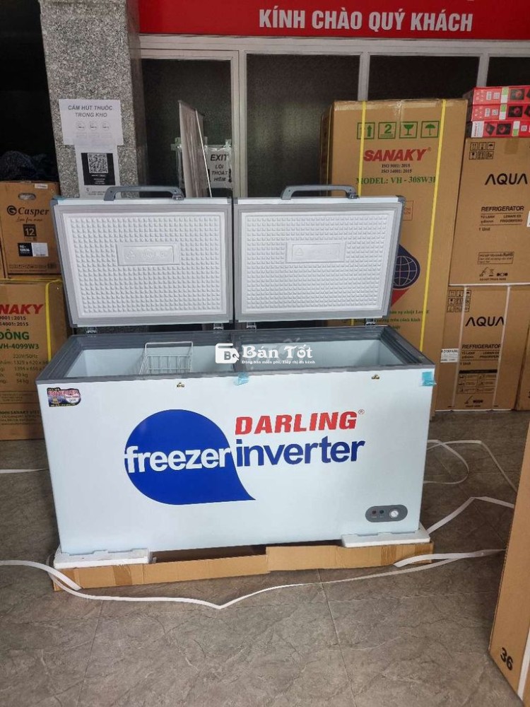 Tủ đông suốt Darling inverter 450L hàng mới 100%