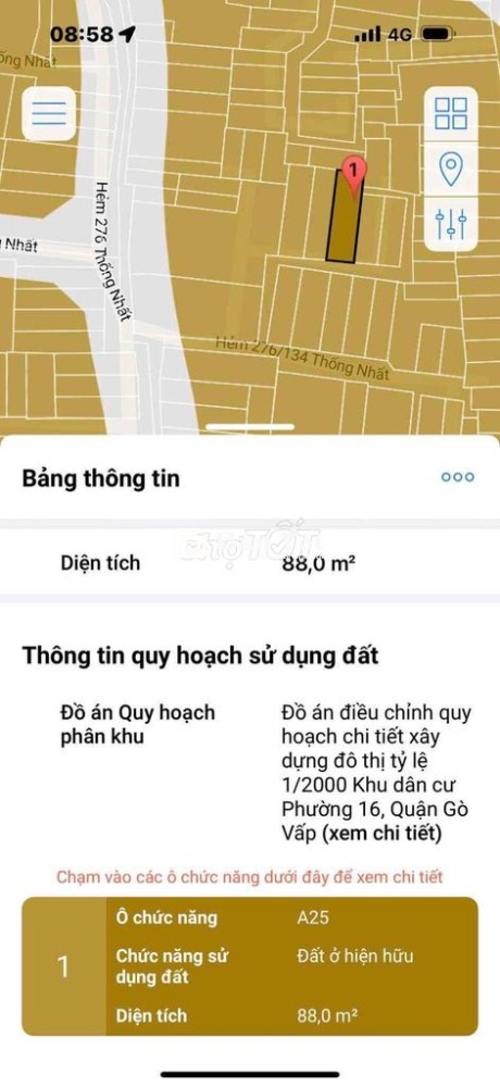 BÁN NHÀ ĐỊA CHỈ: 276/134/21 THỐNG NHẤT, PHƯỜNG 16, QUẬN GÒ VẤP