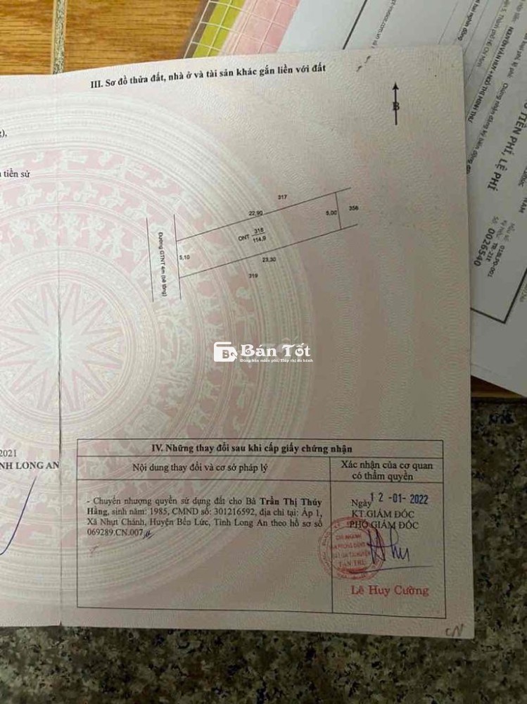 mặt tiền đuong nhựa Nguyễn văn Mỹ