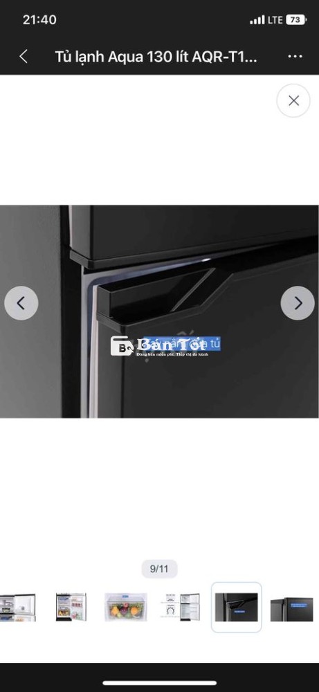 Tủ lạnh Aqua 130 lít AQR-T150FA(BS)