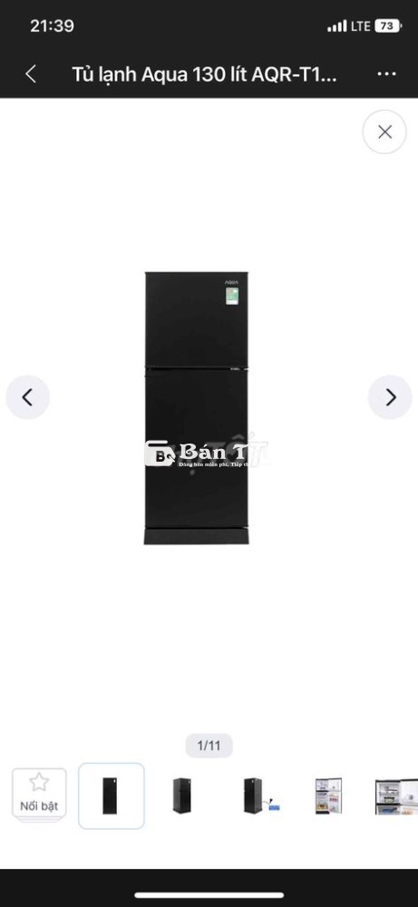 Tủ lạnh Aqua 130 lít AQR-T150FA(BS)