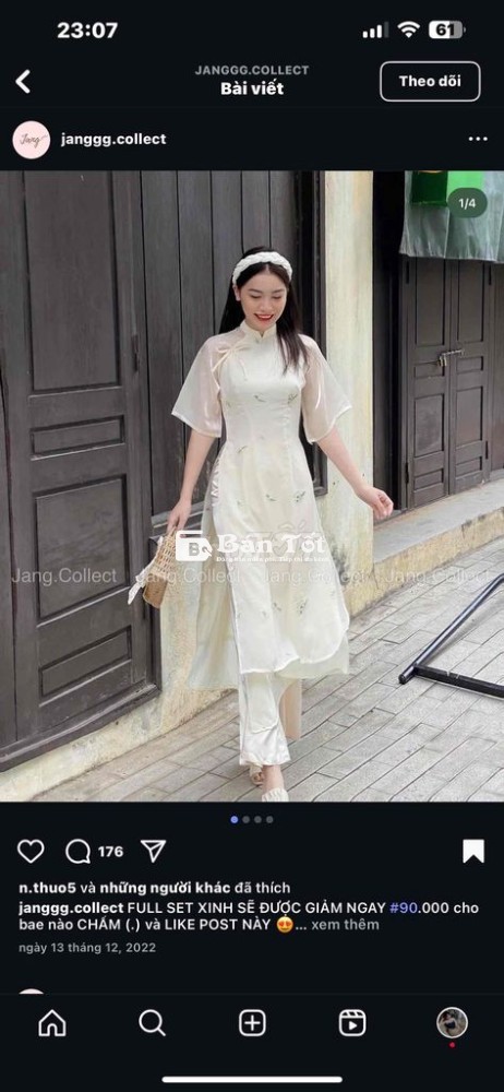 Pass áo dài 1 lần mặc size S, màu da