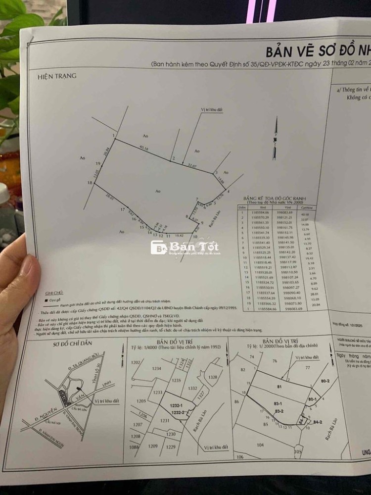BÁN ĐẤT CHÍNH CHỦ - GIÁ TỐT