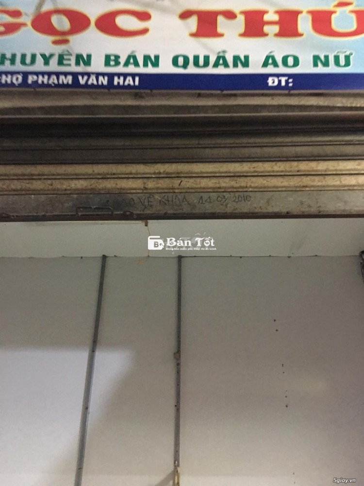 Cho thuê sạp đôi chợ Phạm Văn Hai Khu Mua Sắm Quần Áo  (3 X 1.5 m2)
