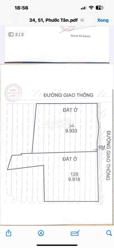 2 Hecta Xã Phước Tân - Xuyên Mộc - Hồ Tràm