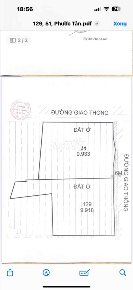 2 Hecta Xã Phước Tân - Xuyên Mộc - Hồ Tràm