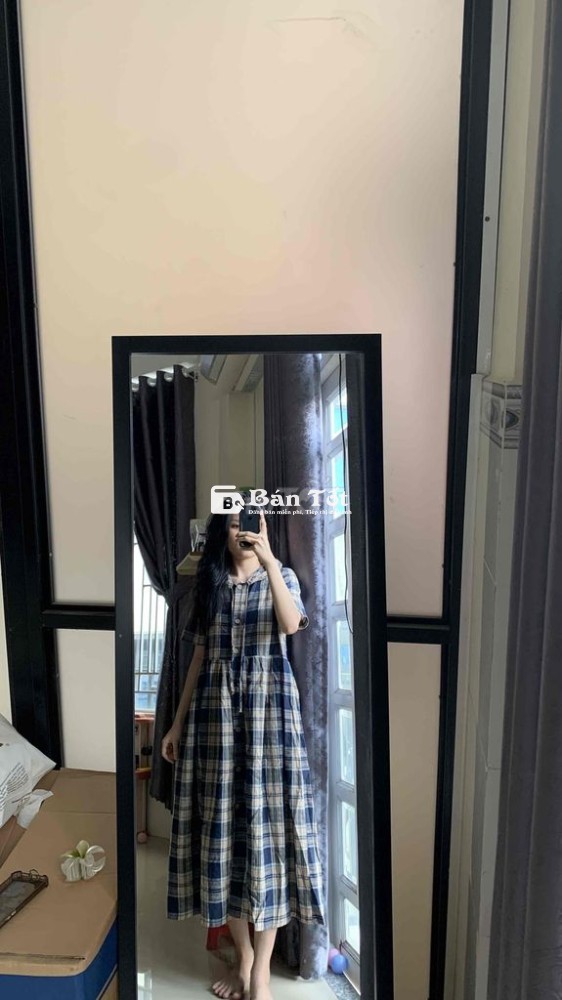 váy maxi kẻ cá tính freesize, độ mới 98%