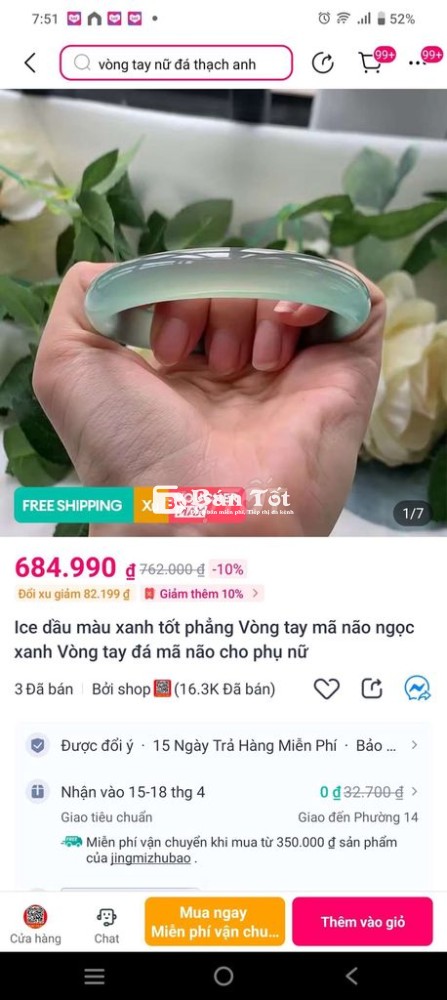 Thanh lý vòng mã não tự nhiên