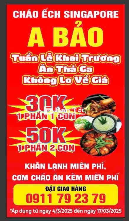 HỆ THỐNG CHÁO ẾCH A BẢO CẦN TUYỂN NHÂN VIÊN